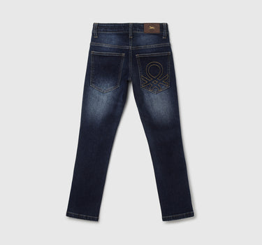 Solid Slim Fit Mid Rise Jeans