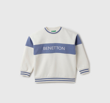 Boy's Regular Fit Round Neck Branded Sweatshirt