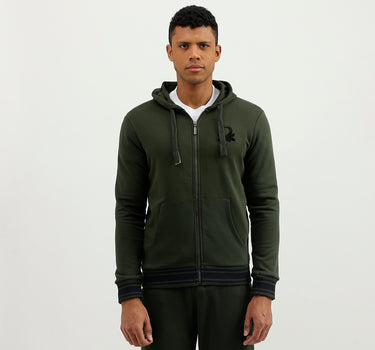 Regular Fit Hooded Solid Sweatshirt