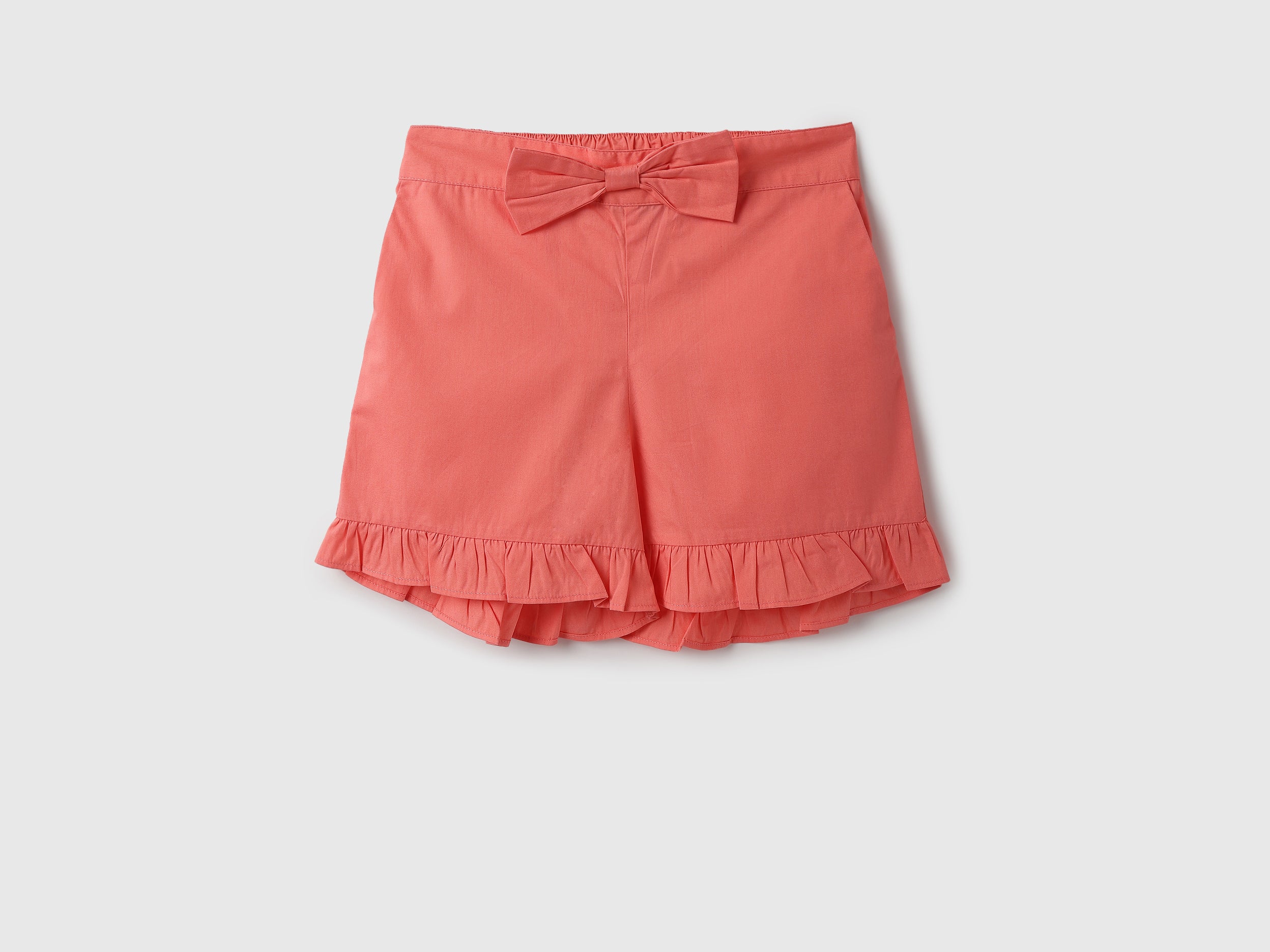 Girls Solid Regular Fit Shorts