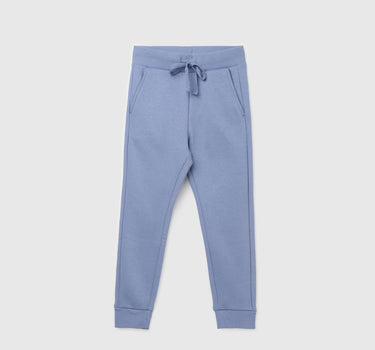 Boy's Solid Regular Fit Joggers with Drawstring Closure