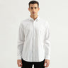 Men's Slim Fit Spread Collar Textured Shirts