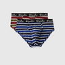 Pack of 2 Striped Low Rise Briefs