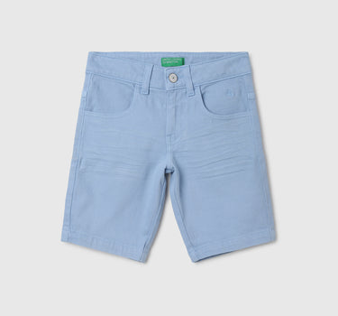 Solid Regular Fit Mid Rise Shorts