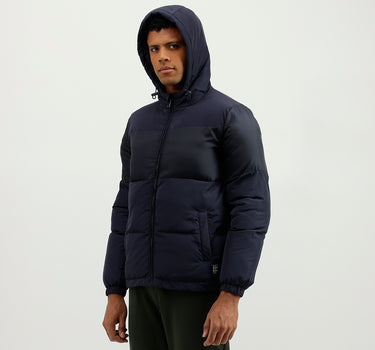 Regular Fit Hooded Solid Jacket