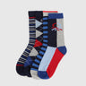 Pack of 4 Striped & Patterned Mid-Calf Socks