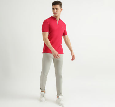 Mens Slim Fit Solid Trousers