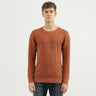 Men's Regular Fit Crew Neck Textured Sweater