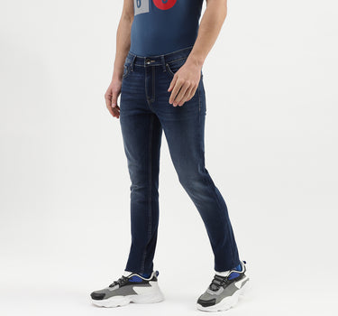 Solid Mid Rise Skinny Fit Jeans