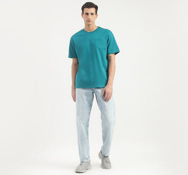 Boxy Fit Round Neck Monotone T-Shirt