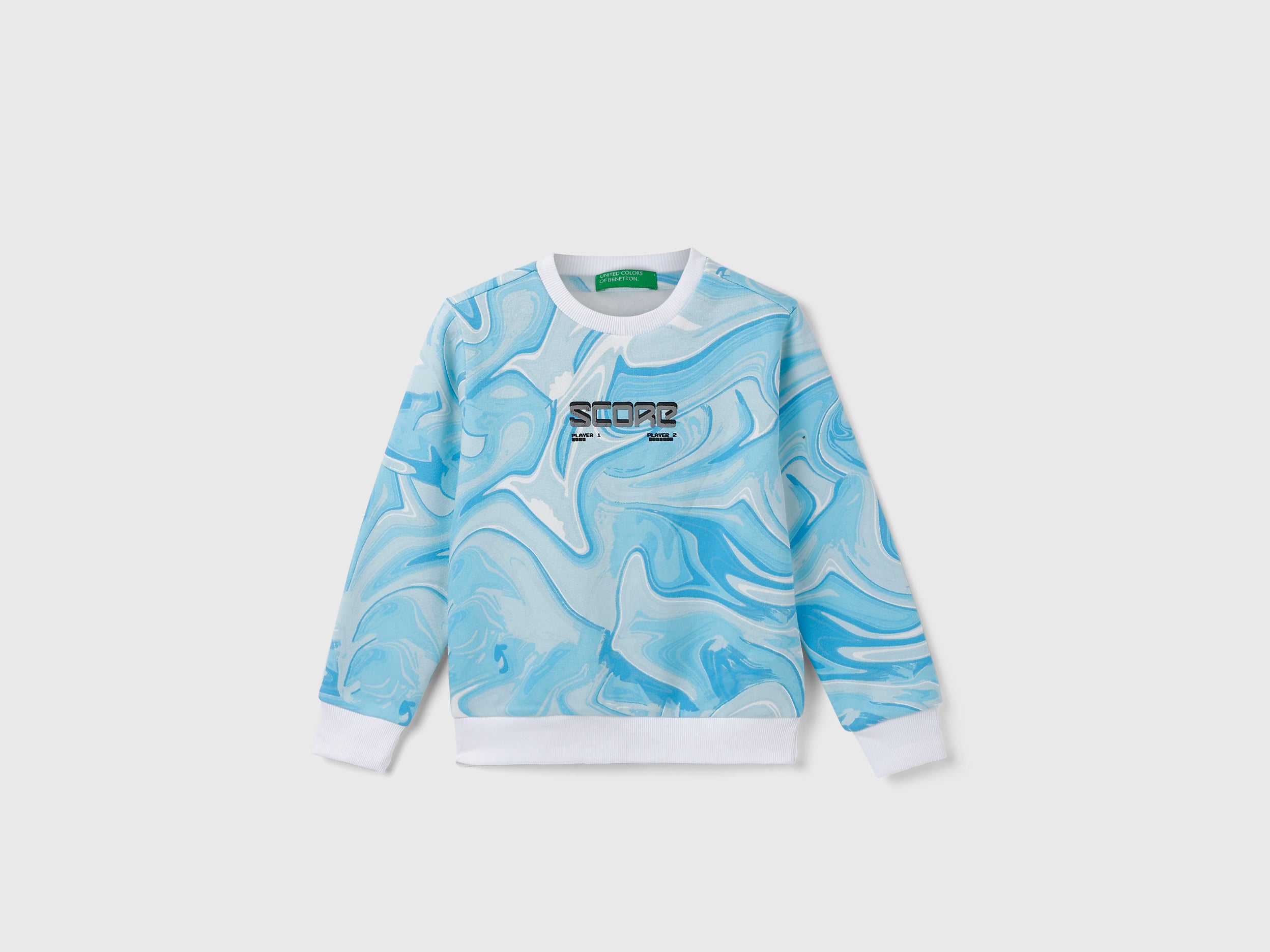 Boy's Regular Fit Round Neck Abstract Print Sweatshirt