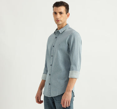 Men's Slim Fit Spread Collar Striped Shirts