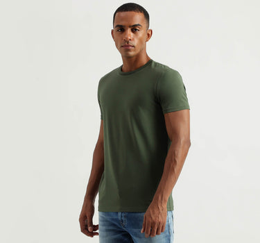 Men's Regular Fit Round Neck Solid Tshirts