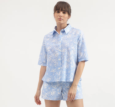 Regular Fit Spread Collar Printed Shirt