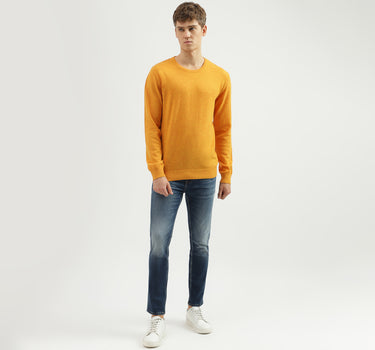 Men's Regular Fit Crew Neck Solid Sweater