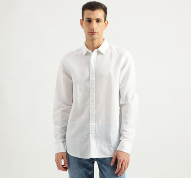 Men's Slim Fit Spread Collar Solid Shirts