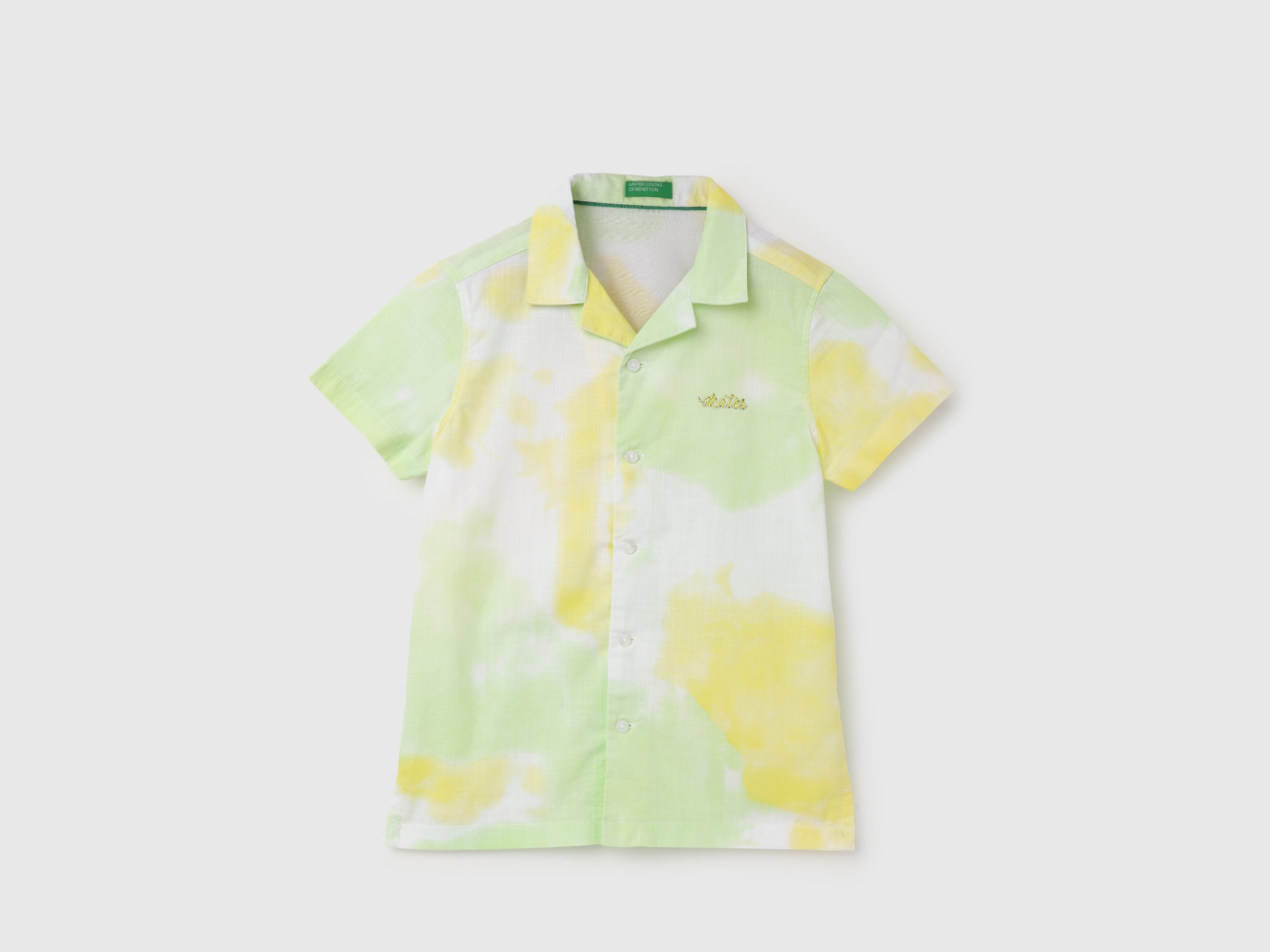 Regular Fit Spread Collar Tie & Dye Shirt