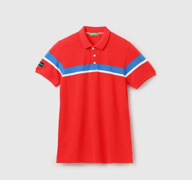 Regular Fit Polo Neck Striped T-Shirt