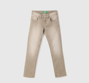 Boy's Solid Slim Fit Jeans