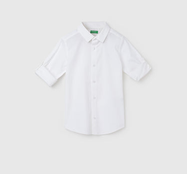 Boy's Regular Fit Spread Collar Solid Shirts