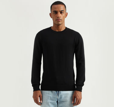 Men's Regular Fit Round Neck Solid Sweaters