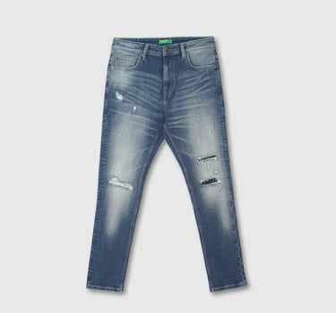 Mens Slim Tapered Fit Solid Jeans