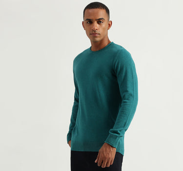 Men's Regular Fit Round Neck Solid Sweaters