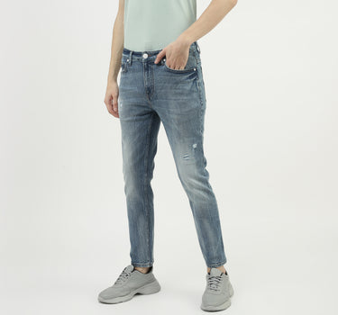 Men Solid Low Crotch Jeans