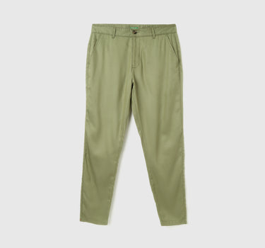 Solid Relaxed Fit Trousers