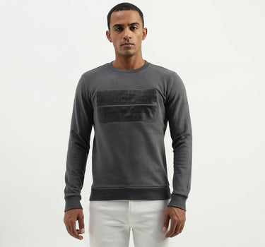 Regular Fit Round Neck Solid Sweatshirt