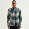 Men's Slim Fit Spread Collar Checked Shirts