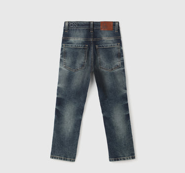 Boy's Solid Straight Fit Jeans