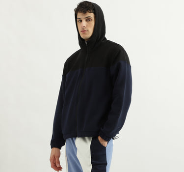 Hooded Neck Colourblocked Sweatshirt