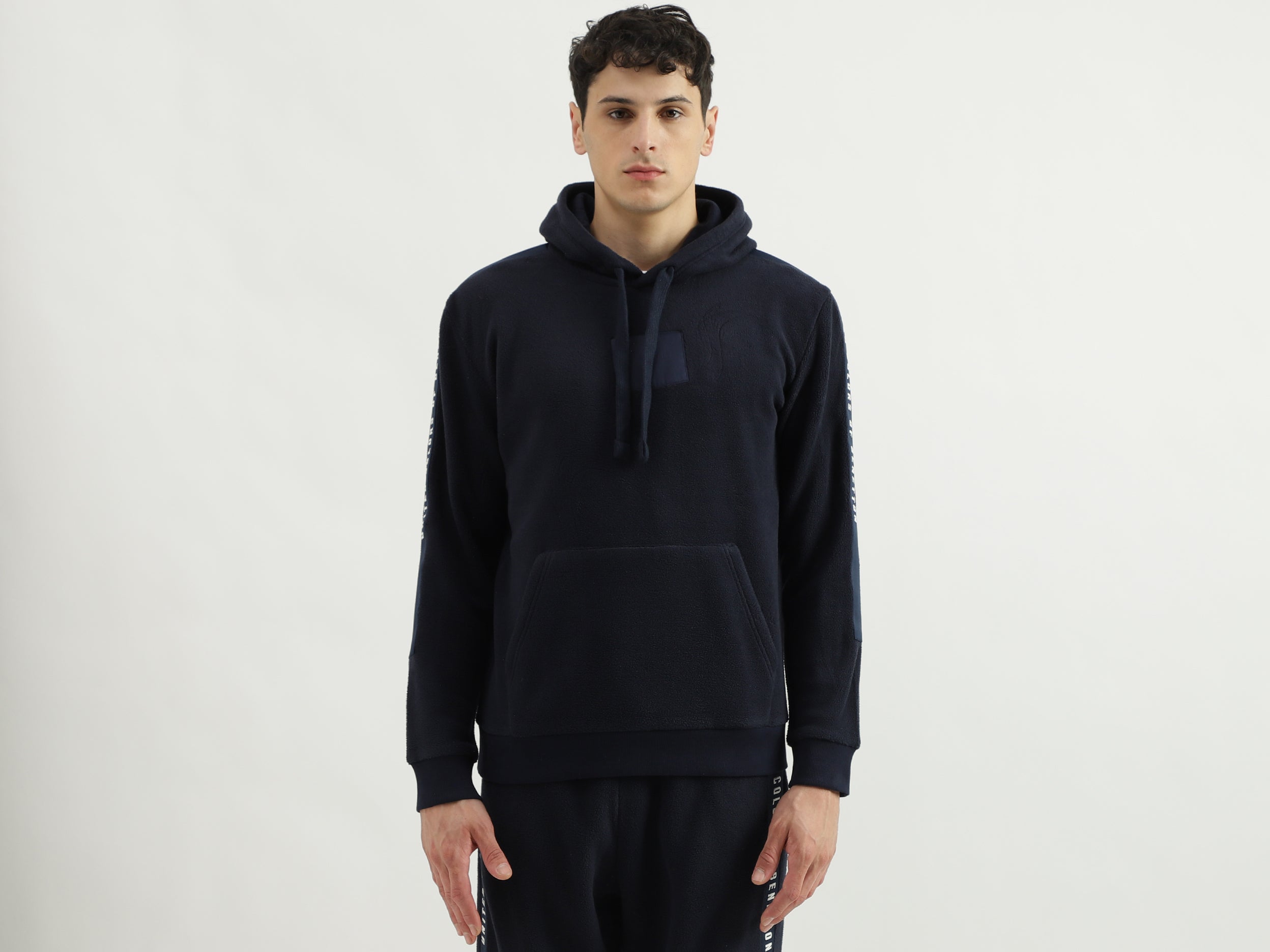 Hooded Neck Solid Sweatshirt