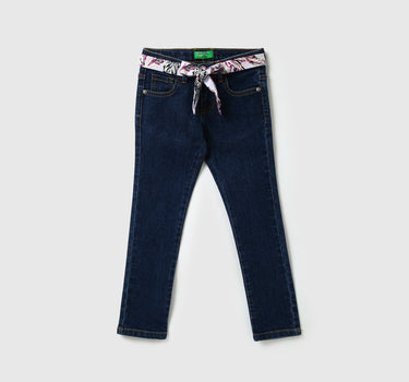 Girls Solid Slim Fit Jeans