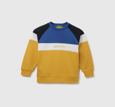 Regular Fit Crew Neck Colorblocked Boy's Sweatshirt