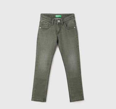 Boy's Solid Slim Fit Jeans