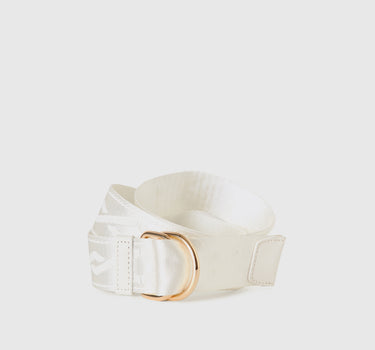 WHITE BELT WITH DOUBLE RING