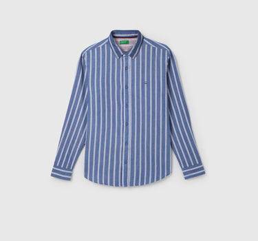 Men's Slim Fit Spread Collar Striped Shirts