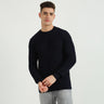 Mens Long Sleeve Textured Sweater