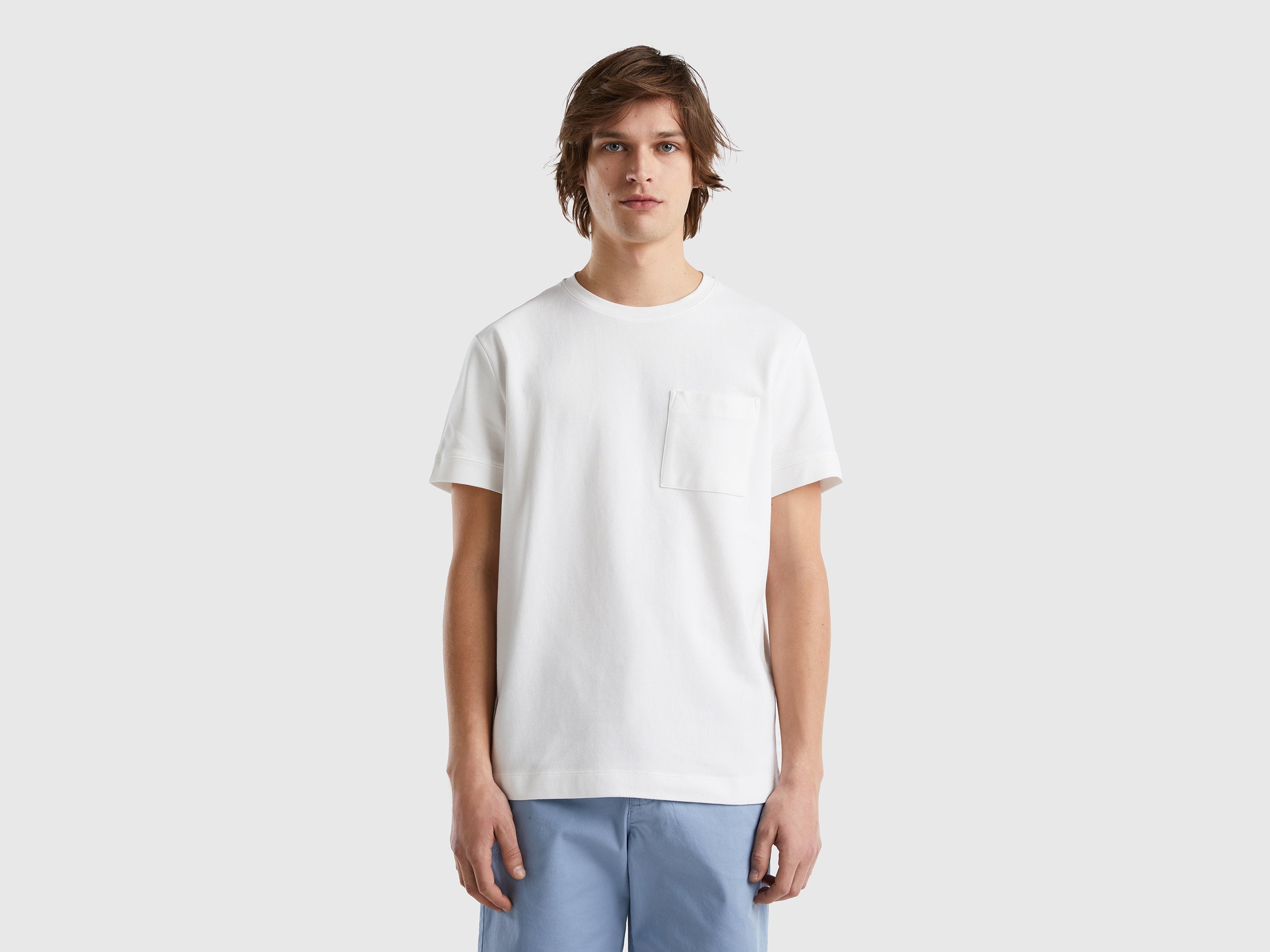 100% COTTON T-SHIRT WITH POCKET