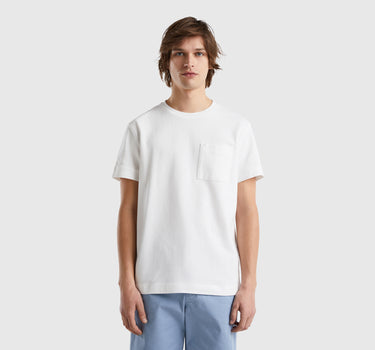 100% COTTON T-SHIRT WITH POCKET