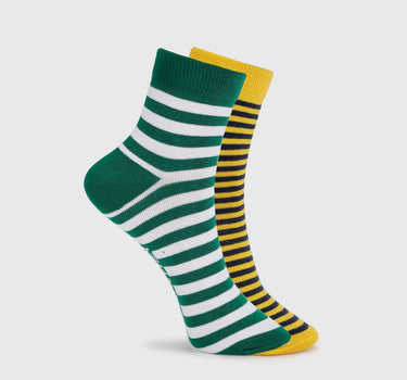 Pack of 2 Striped & Branded Socks