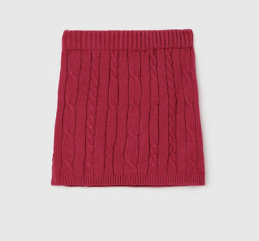 Side Button Cable Knit Regular Skirt