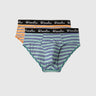 Pack of 2 Striped Low Rise Briefs