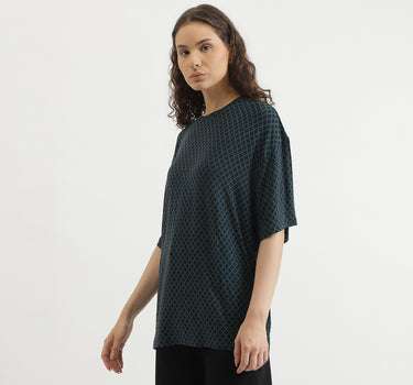 Regular Fit Round Neck Patterned T-Shirt