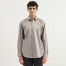 Slim Fit Spread Collar Solid Shirt