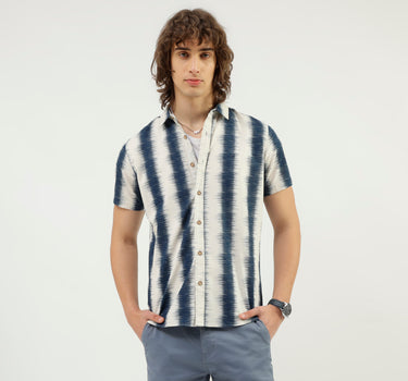 Regular Fit Spread Collar Printed Shirt