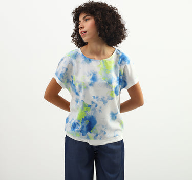 Women Tie & Dye Round Neck Top