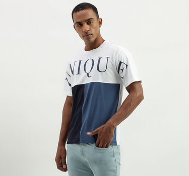 Boxy Fit Round Neck Printed T-Shirt